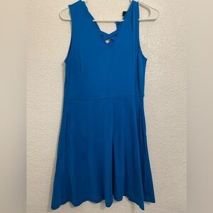 New York and Company Sweater Dress blue size large